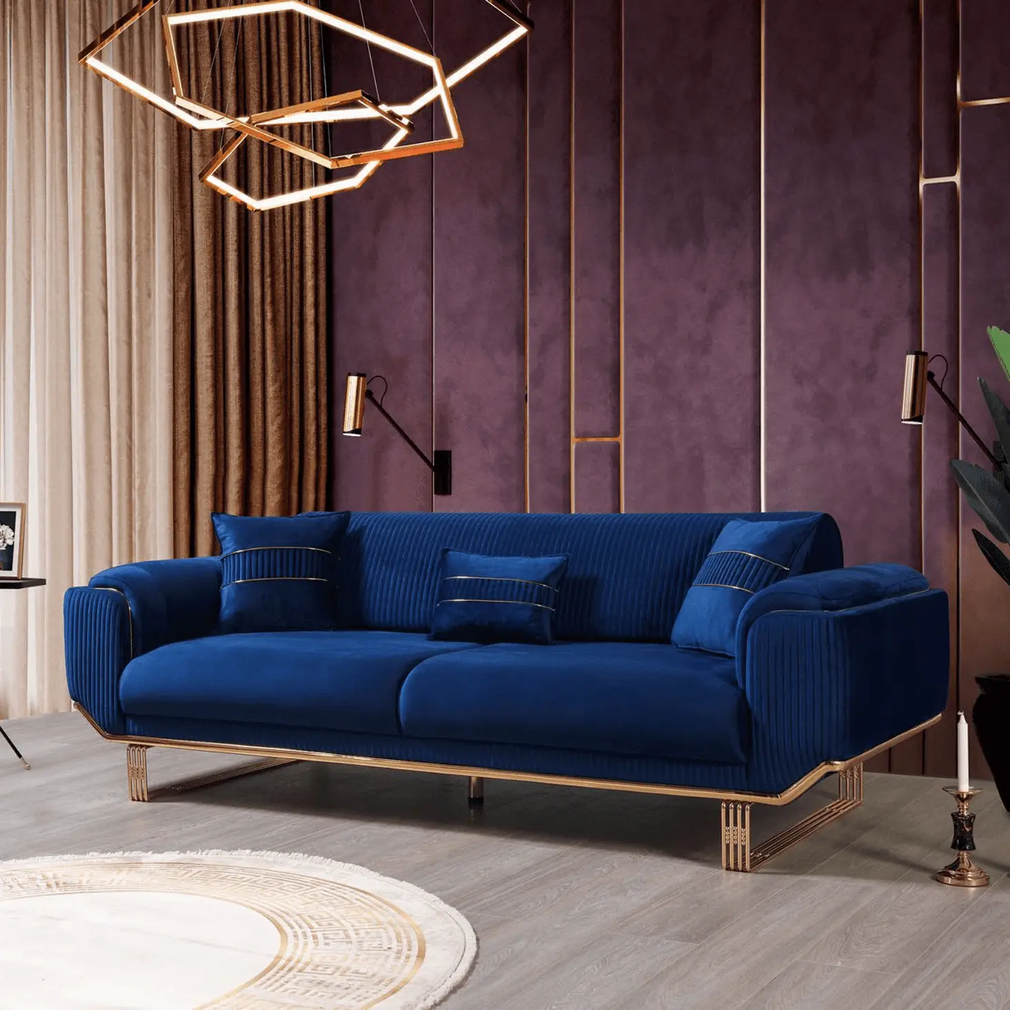 Blau Sofa