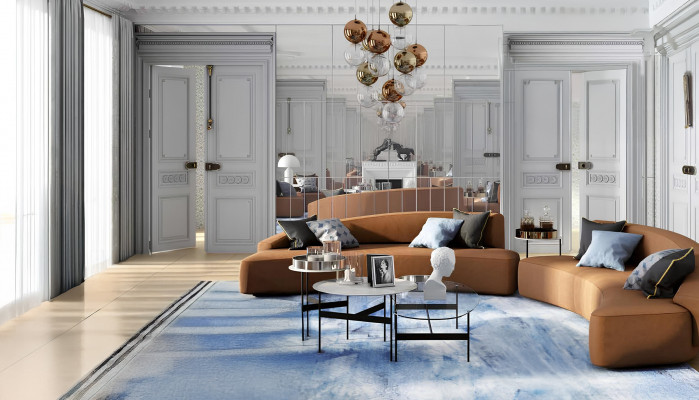 Canapé Eckcanapé Sëtz ronn Eckcanapéen Stoff Wunnzëmmer Design Couchen Polster Modern