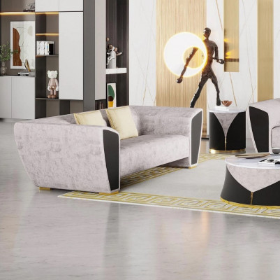 Modern Sofa Garnitur 3+2+1 Sëtzer Luxus Couchen Fotell Wunnzëmmer Miwwelen