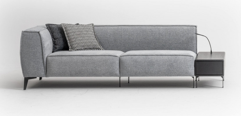 3-Sitzer Couch am modernen Stil, Luxussëtzsofa fir d'Wunnzëmmer, Luxus Stoff.
