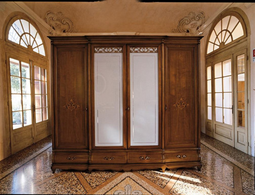 Kleederschaf Set Holz Schaf Schlofkummer Massivholz Miwwelen Italienesch Schiefcher