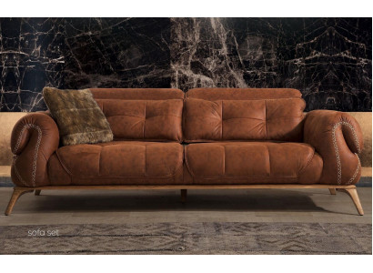 Brong Canapé Drësëtzer Sofa Wëllieder Optik Canapéen Stillmëbel Design Neit