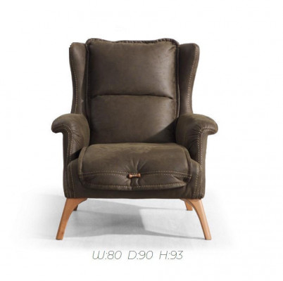 Gemittlechen Fauteuil Canapé Aarmsëtz Einsëtzer Miwwel Sofa Wildleder Look Schwaarz