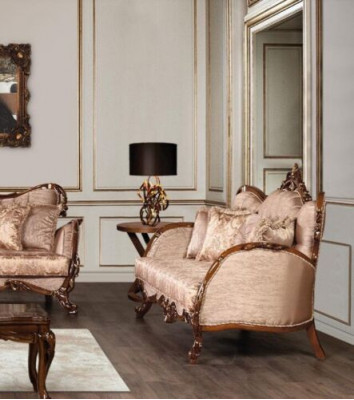 Sofagarnitur 3+3+1+1 Sëtzer, Dëscht Garnitur Sofa Fauteuil Sofa Set 5tlg.