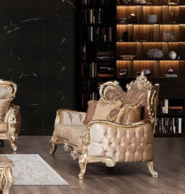 Canapé-Set 3+3 Plazen Sofa Fauteuil Sofas Relax Luxus Set Wunnzëmmer Barock 2 Stécker