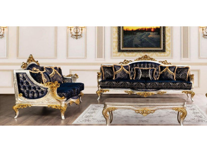 Luxus Sofa Garnitur 3+3 Sëtz Sofas Still Set Garnitur Stil Barock 2tlg Klassesch