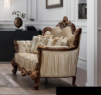 Gruppeset 5-deel Sëtzgrupp 3+3+1+1 Sëtzer Dësch Sofa Sofen Couch Stoff
