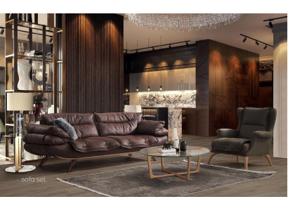 Design Sofa Këssen Canapéen nei 2-Stéck Set Nei Sofagarnitur 3+1 Sëtz Set