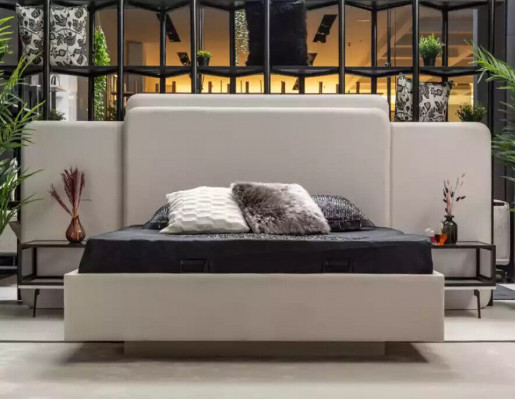 Schlofkummer Bett 2x Nuetsdëscher Luxus Komoudenset Design Miwwelen 5 Deeler