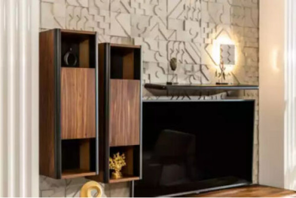 Wunnwand Schaf Regal Schief Wunnwänn Sideboard Dësch 5dëleg.
