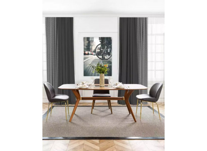 Italienesche Stil Iessdësch 4x Still Holz Dësch Iessenzëmmer Set Modernen Design 5 Stéck