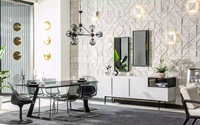Design Iesszëmmer 6x Iesszëmmer Still Lehnsessel Komplett Essgrupp 9tlg