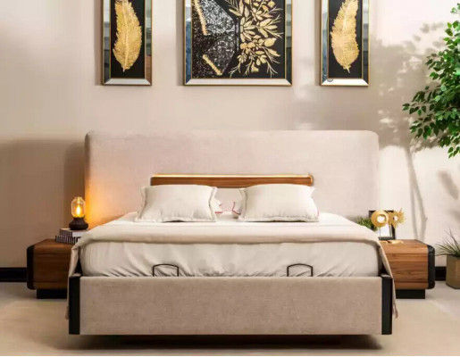 Bett Miwweldesign Better Duebelbett Luxus Schlofzëmmer Textil Holz Nei
