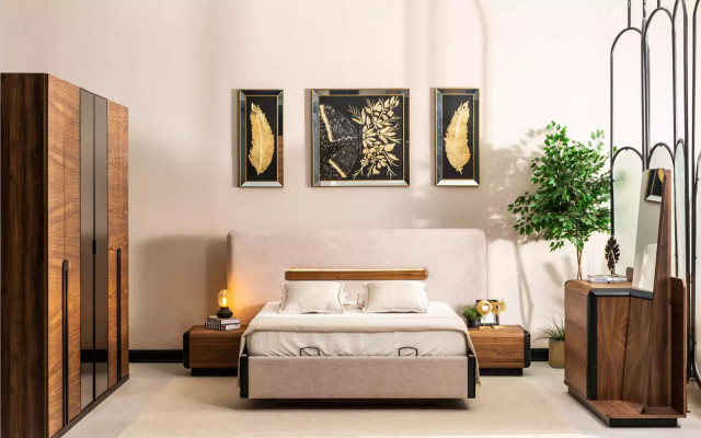 Bett Miwweldesign Better Duebelbett Luxus Schlofzëmmer Textil Holz Nei