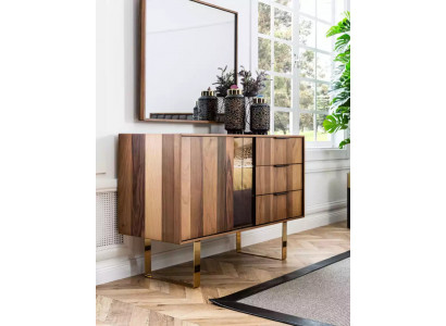 Luxuriéis Kommode mat Spigel fir Schlofzëmmer am modernen Stil