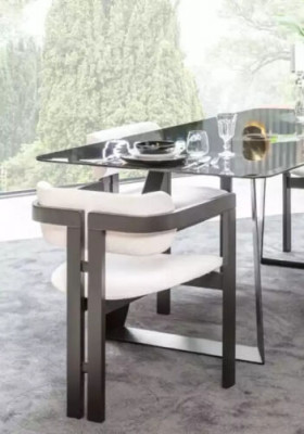 Iesszëmmerstull Stull Eestull Design Iessdësch Sëtz Holz Luxus Wäiss