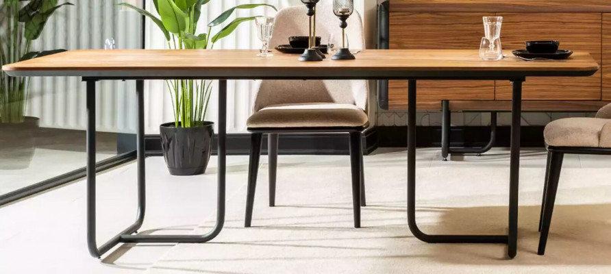 Iessdësch 4x Still Iesszëmmer Set Iessgruppe Modern Sideboard Garnitur