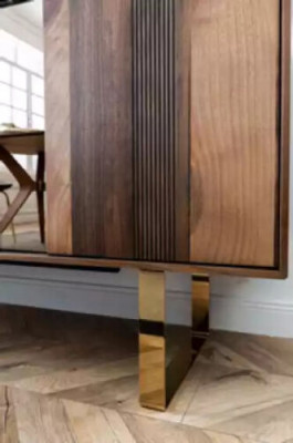 Komplett Set Iessdësch 4x Stull Iesszëmmer Set Iess Grupp Sideboard 7tlg