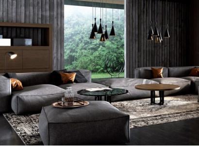 XXL Luxus Sofa Sëtz Sofas Stoff Wunnzëmmer Design Couchen Polster Modern 590 cm