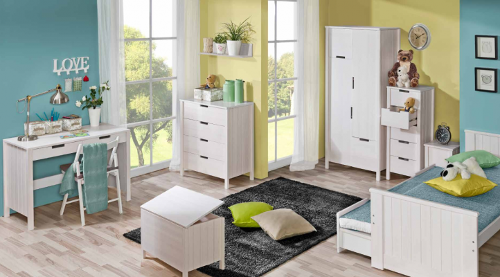 Kleederschaf Schaf Holz Kiefer Wäiss Kleederschief Regal Multifunktionell