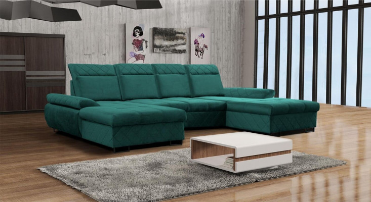 Wunnlandschaft Sofa Canapé Polstersofa Eck Neien Designer U-Form Ecksofa XXL