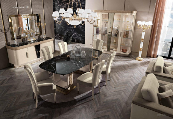 Vitrinn Luxus Schaufferster Vitrinnen Glas Schaf Modern Beige Regal Anrichte Nei