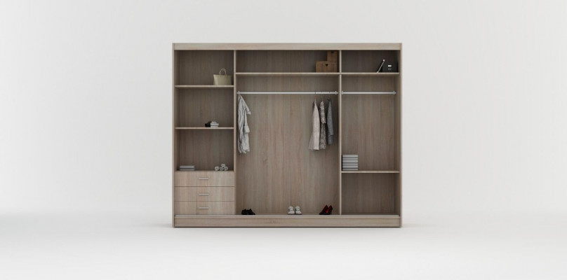 Design Hochglanz Kleederschief Méibelen Schief Modern Multifunktionell Kleederschaf
