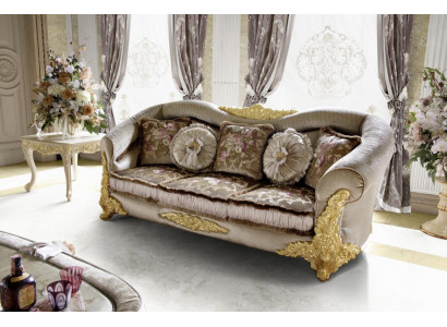 Canapé 3-Sëtzer Sofaen Zëmmer Braun Chesterfield Drësëtzer Couch Polster Design