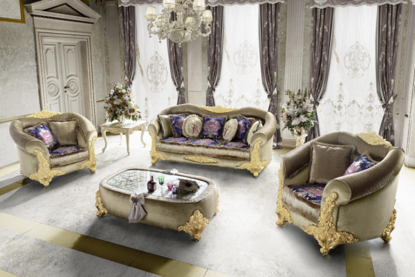 Canapé 3-Sëtzer Sofaen Zëmmer Braun Chesterfield Drësëtzer Couch Polster Design