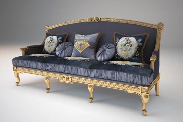 Design Couch Këssen Sofa Sofen 3 Sëtz Dräisiwwer Stoffsofa Wunnzëmmer Italien