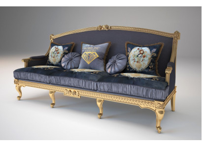 Design Couch Këssen Sofa Sofen 3 Sëtz Dräisiwwer Stoffsofa Wunnzëmmer Italien