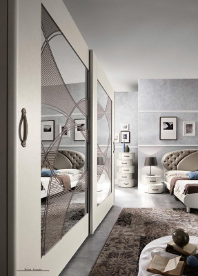 Luxus Kleederschaf mat Schiefdieren Schlofzëmmer Schaf Schief Holz Modern