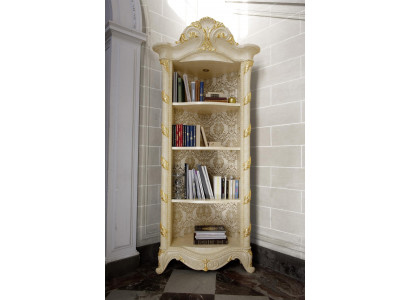Schief Design Barock Stil Vitrin Bar Schaf Massiv Regal Bicherregal Holz