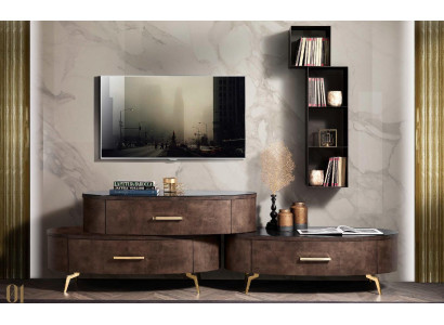 RTV TV Schaf Dësch Wunngzëmmer Kommode Lowboard Sideboard Holz Modern Miwwelen