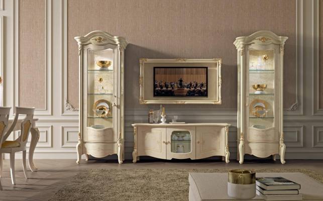 Vitrinne Glas Schaf Vitrinnen Wunnzëmmer Vitrinenschief Italienesch Miwwelen NEI