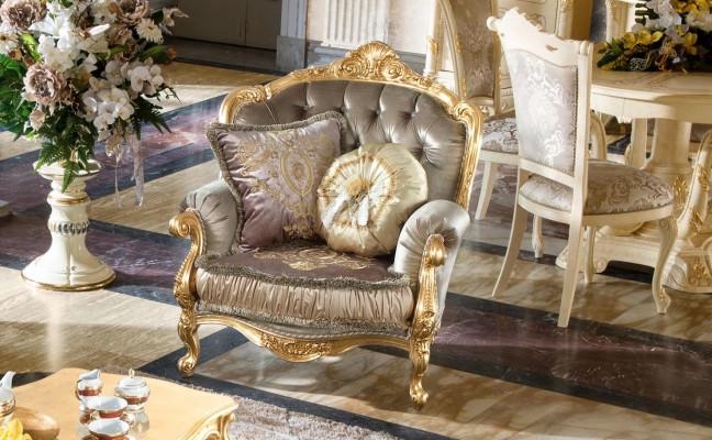 Miwwelen Still Nei Art déco Design Fotel Textil Wunnzëmmer Lounge Luxus Design