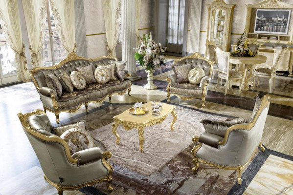Miwwelen Still Nei Art déco Design Fotel Textil Wunnzëmmer Lounge Luxus Design