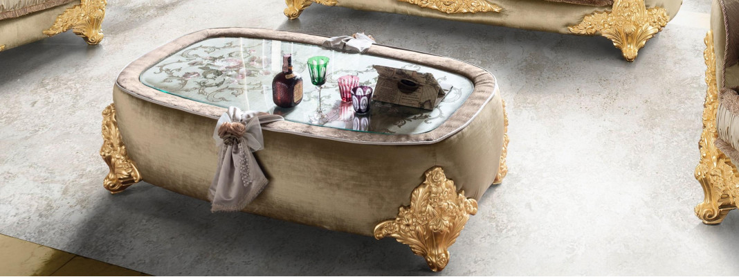 Wunnzëmmer Dëscher Barock Holz Couchtischen Kaffi Klasseschen Couchtisch Dësch