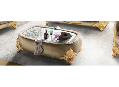 Wunnzëmmer Dëscher Barock Holz Couchtischen Kaffi Klasseschen Couchtisch Dësch