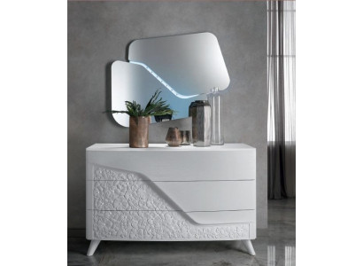 Luxus Set 2tlg Kommod Spigel Kommoden Holz Konsole Modern Design Wäiss Nei