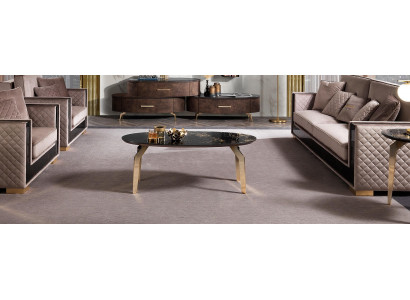 Säitendësch Designer Dësch Wunnzëmmerdësch Dëscher Oval Couchtisch Kaffisdësch