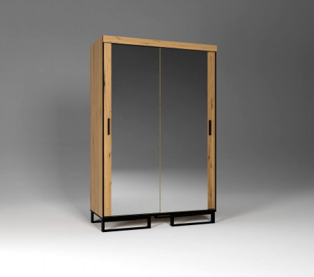 Moderne Stil Kleederschaf Design Miwwelen Schief Schlofzëmmer Beig Kleederschaf Neit