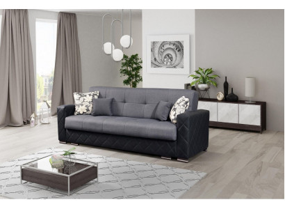 Dräisëtzer Luxus Big Canapéen Couchen Textil 3 Sëtzplaze Sofa Canapé Cushion Sëtz Nei