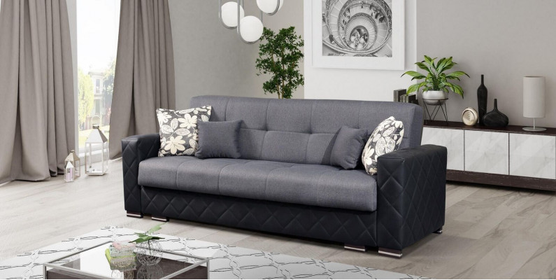 Dräisëtzer Luxus Big Canapéen Couchen Textil 3 Sëtzplaze Sofa Canapé Cushion Sëtz Nei