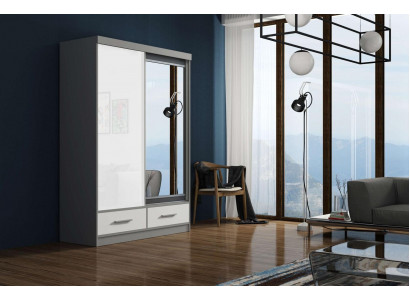 Multifunktioun Regal 150cm Schaf Stockage Kleederschaf Regal Garde-Robe Neit