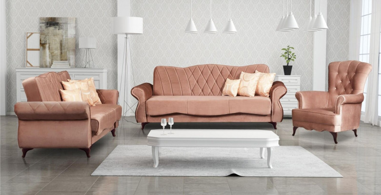 Sofagarnitur Set 3+2+1 Sëtzer Garnitur Design Modern 3 Deeler Modern Nei