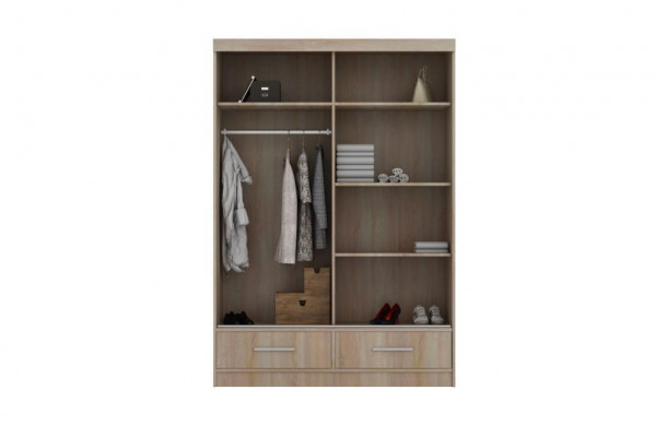 Schaf Modern Stil Schief Schaf méifach Zweck Regaler Kleederschaf Schlofzëmmer Holz