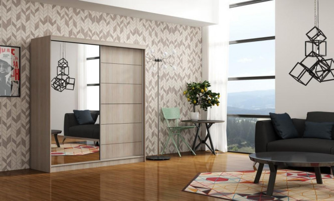 Design Schlofzëmmer Schief Kleeder Holz Neien Edelen Schaf Luxus Schiiftüren