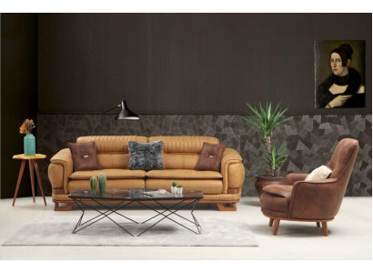 Garnitur Sofagarnitur Sofa Luxus Komplett Couchgarnitur 3+1 Sëtz Plaz Fautteuil