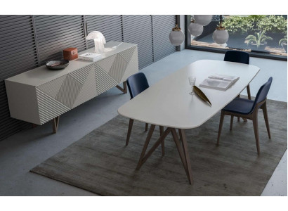 Iesszëmmer Garnitur Modern Iesszëmmer Garnitur Wäisst Sideboard mat Stauraum